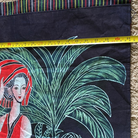 2 - Oriental Wall Hanging Cloth Tapestries - top  has opening for a Rod. - Picture 7 of 8